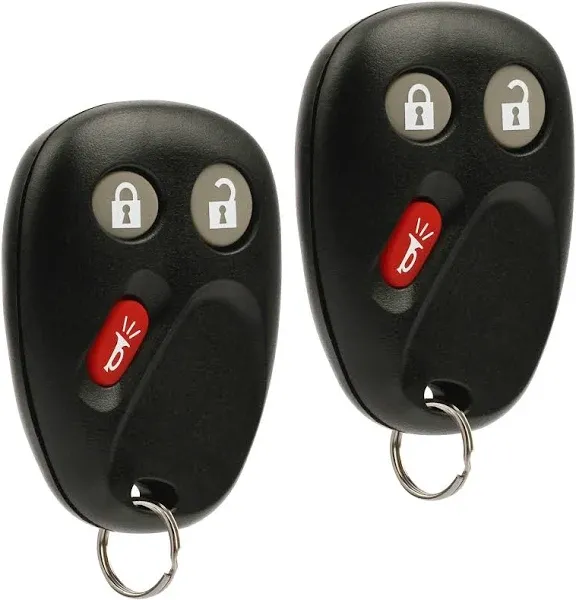 Key Fob Keyless Entry Remote fits 2003-2006 Chevy Tahoe Suburban Silverado Avalanche Equinox SSR / GMC Sierra Yukon / Cadillac Escalade / Hummer H2 / Pontiac Torrent / Saturn Vue (LHJ011), Set of 2