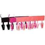 T&B Bathroom Racks Cloth Hanger Clothespin Travel Portable Folding Cloth Socks Drying Hanger