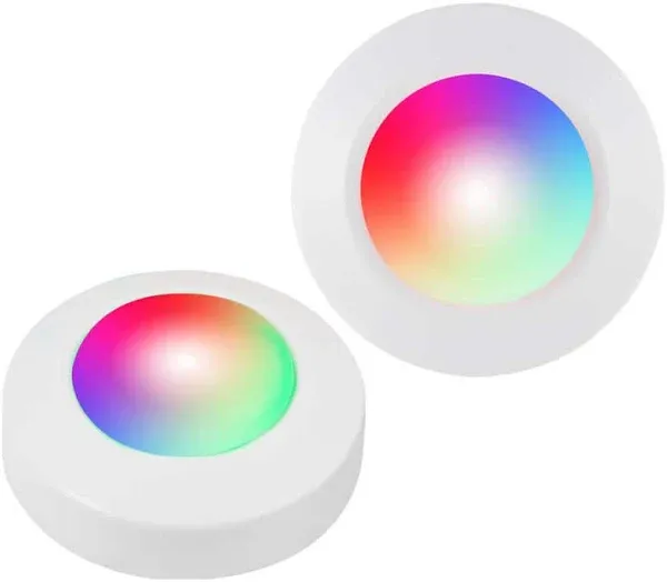 Energizer Battery Operated Color-Changing LED Tap Lights 2-Pack