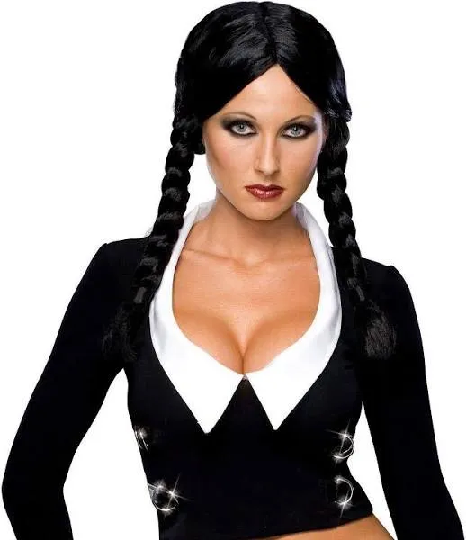 Addams Adult Family Deluxe Wednesday Wig