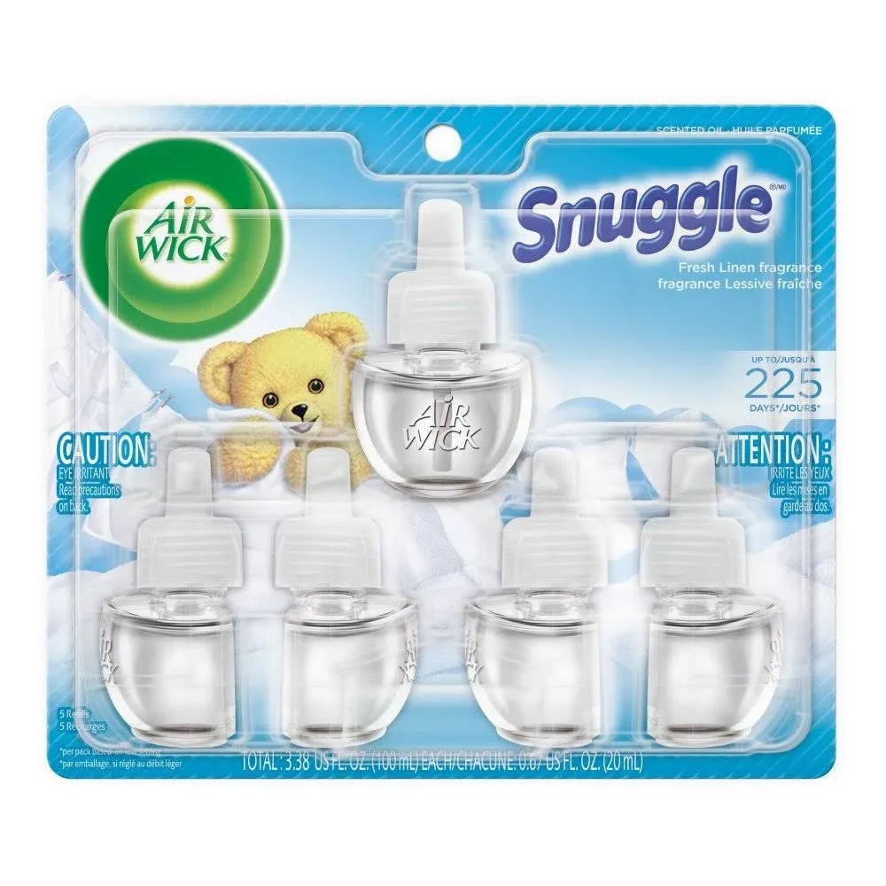 Air Wick Life Scented Oil Plug In Fragrance, Snuggle Fresh Linen - 5 pack, 0.67 ...