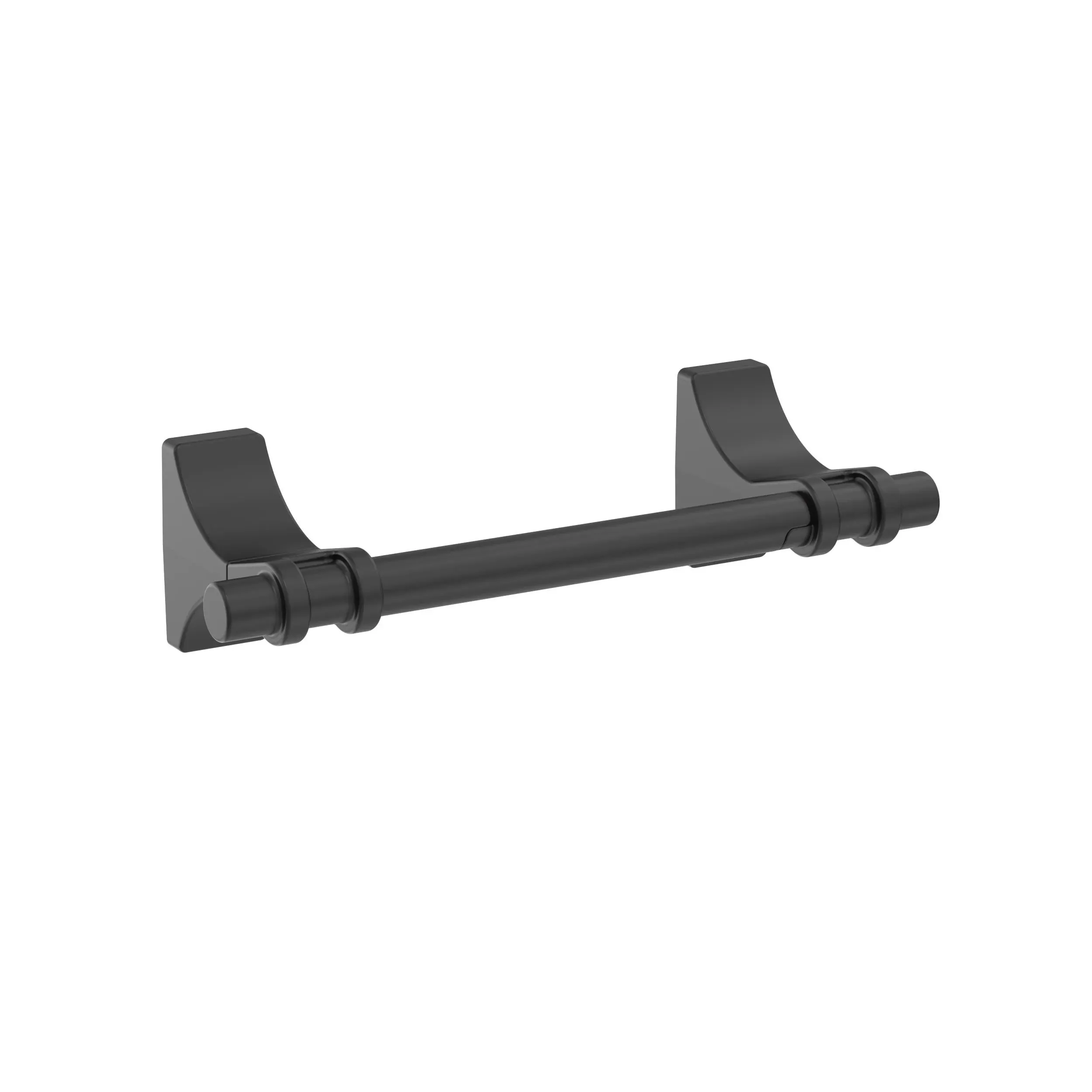 Amerock Davenport Matte Black Wall Mount Double Post Toilet Paper Holder Lowes.com