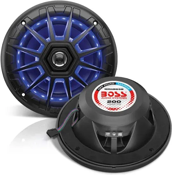 Boss Audio MRGB65B - 6.5" 2-Way 200W Black Marine Full Range Speakers