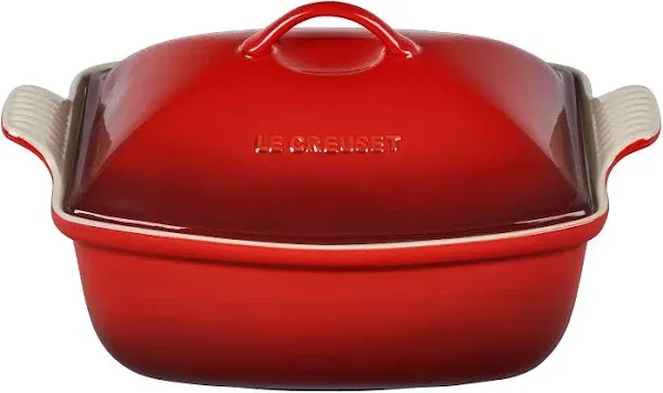 Le Creuset Heritage 4.5 Qt. Deep Covered Rectangular Baker In Oyster - 71003520444002