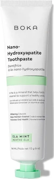 Boka Fluoride Free Toothpaste - Nano Hydroxyapatite<wbr/>, Remineralizing Refresh Mint