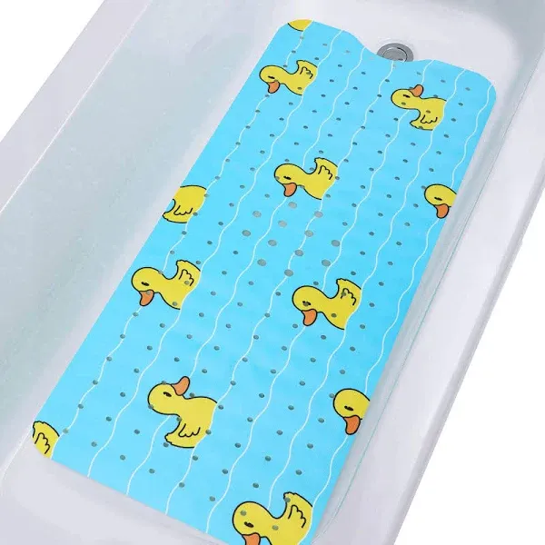 Bathtub Mat Non Slip Shower Mat for Kids Adults &amp; Elderly 40X16 Inch Extra Lo...