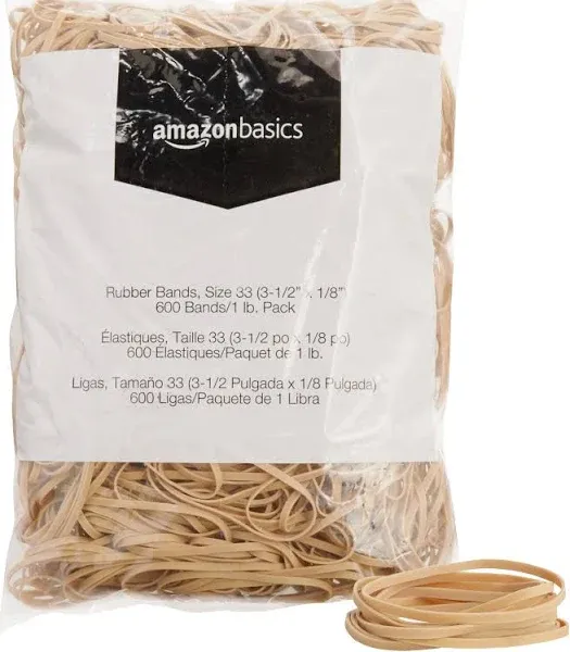 Amazon Basics Rubber Bands Size Bands/1 lb Pack