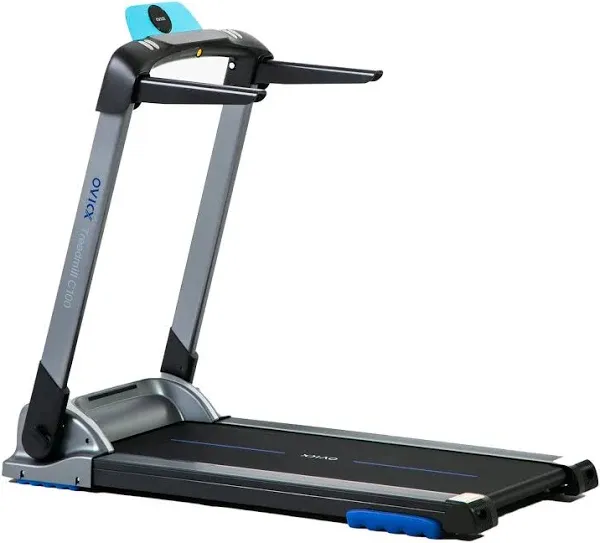 OVICX Portable Foldable Home Treadmill w/Bluetooth & Fitness Tracking App