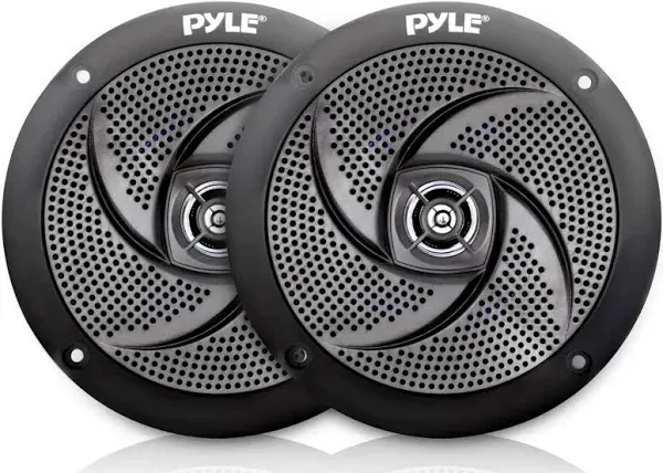 Pyle Low-Profile Waterproof Marine Speakers 240W 6.5 inch 2 Way 1 Pair Slim Style Waterproof, Black