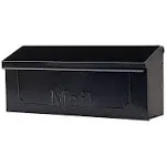 Townhouse, Small Steel, Wall Mount Mailbox, Black