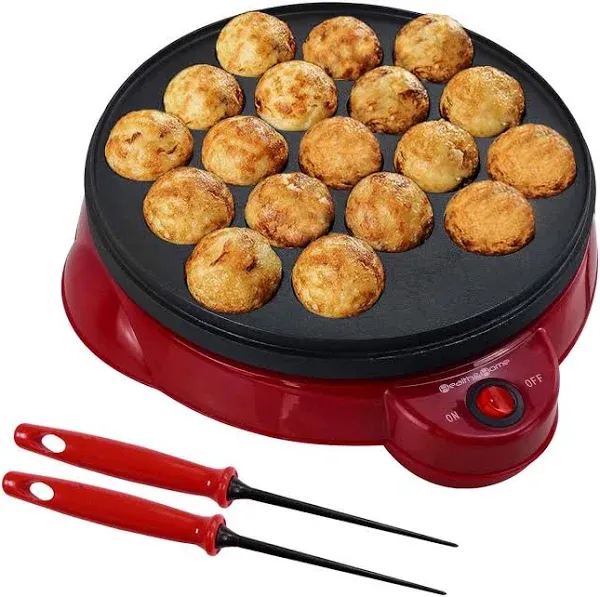 Hot plate Red baby cake Easy recipe Electric tabletop takoyaki machine 18 pieces