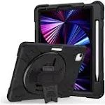 CODi Rugged Carrying Case for 11" Apple iPad Pro (Gen 2, 3, and 4) Tablet - Black