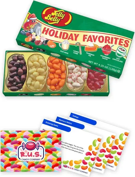 Jelly Belly Christmas Holiday Favorite Flavored Candy Jelly Beans Gift Box