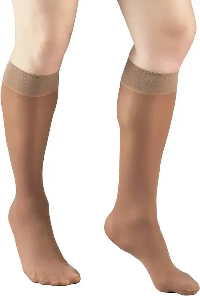 Truform 1763 Women&#039;s Sheer Compression Stockings [8-15 mmHg] NAVY XL [1X PAIR]