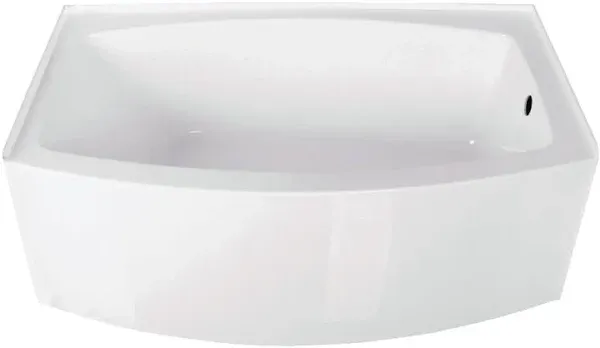 Aqua Eden 60-Inch Acrylic Alcove Tub with Left Hand Drain Hole