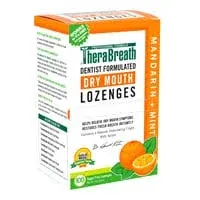 TheraBreath Dry Mouth Lozenges with Zinc, 100 Lozenges, Mandarin Mint, 100 Count