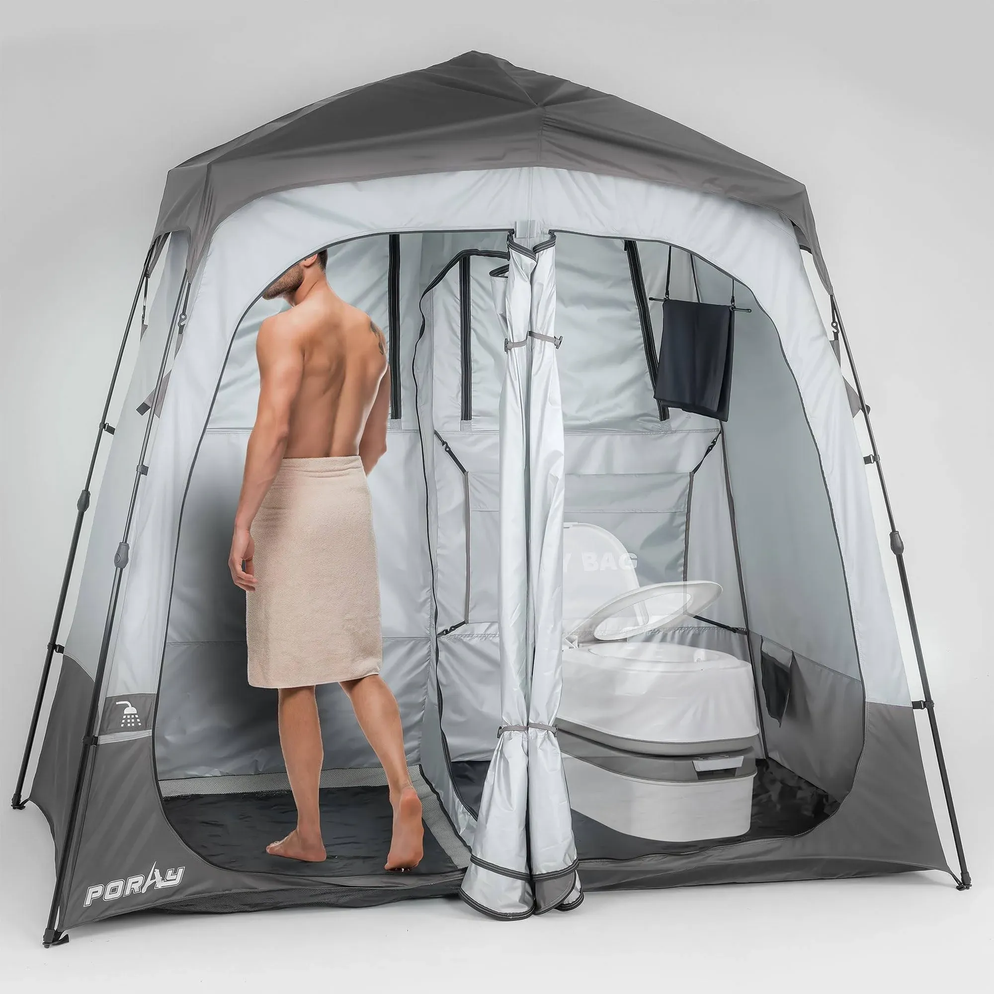 Portable Camping Shower Tent Deluxe Changing Room Easy Set Up Privacy Shelter...