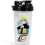 JUST FUNKY Naruto Shippuden Plastic Shaker Bottle | Portable Blender For Shakes And Smoothies | BPA-Free Drink Mixer Shaker Bottle With Blender Piece | Holds 20 Ounces