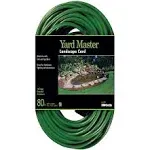 Woods Yard Master Light Duty Outdoor Extension Cord, 80Ft, 16 Gauge, 3 Conductor, Landscape and Patio Cord, Green, 990394