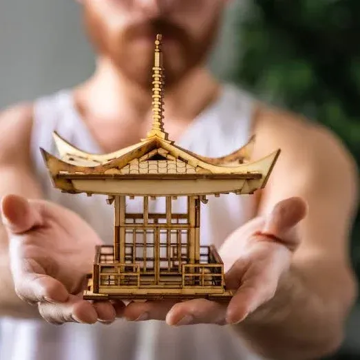 Japanese Pagoda Lantern! A Mini 3D Kit LED Tea Light Candle