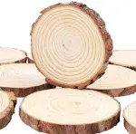 Natural Wood Slices 30 Pcs 3.5-4 Inches Craft Unfinished Wood Kit Predrilled 