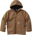 Carhartt Boys' Flannel Quilt Lined Active Jacket - Brown