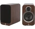 Q Acoustics 3010i Compact Bookshelf Speakers Pair English Walnut - 2-Way Reflex Enclosure Type, 4" Bass Driver, 0.9" Tweeter - Stereo Speakers/Passive Speakers for Home Theater Sound System