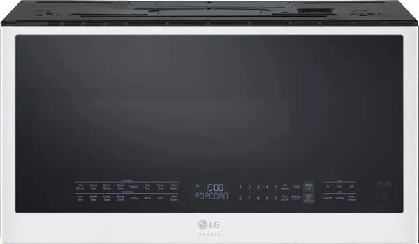 LG - Studio 1.7 Cu. ft. Convection Over-the-Range Microwave with Air Fry - Stainless Steel