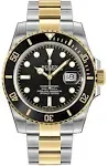 Rolex Submariner Date 16613LN Two-Tone Mens Watch Box Papers