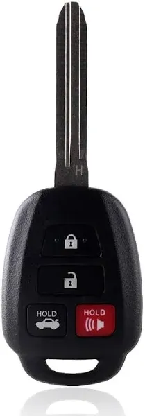 OEM Electronic 4-Button Remote Head Key Fob Compatible with 2014-2019 Toyota Corolla (FCC ID: HYQ12BEL, P/N: 89070-02880, 89070-02882)