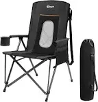 Portal Oversized Folding High Back Portable Lawn Chairs for Adults Outdoor Camp Sports Hunting Fishing Backyard with Hard Armrest Cup Holder