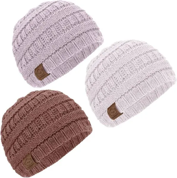 KeaBabies 3-Pack Warmzy Baby Beanies