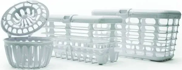 Versatile 3-in-1 Dishwasher Basket Set | Thoroughly Sanitizes Bottle Accessories