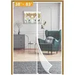 Yotache White Magnetic Screen Door Fits Door Size 72 x 80,  Assorted Sizes 