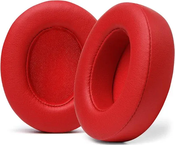 WC Wicked Cushions Replacement Ear Pads for Beats Studio 2 & 3 (B0501, B0500) Wired & Wireless | Does NOT Fit Beats Solo | Softer PU Leather, Enhanced Foam & Stronger Adhesive | Red