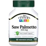 21st Century Saw Palmetto 450mg Veg Capsules, 60 Count