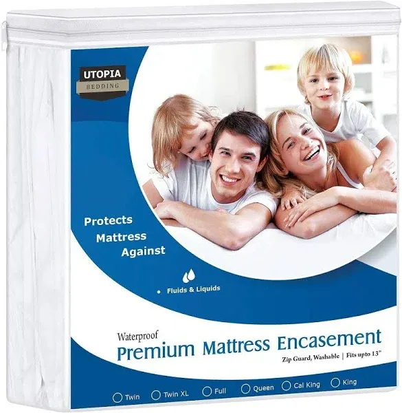 Utopia Bedding Premium Zippered Mattress Encasement Waterproof and Bed Bug Proof Mattress Protector