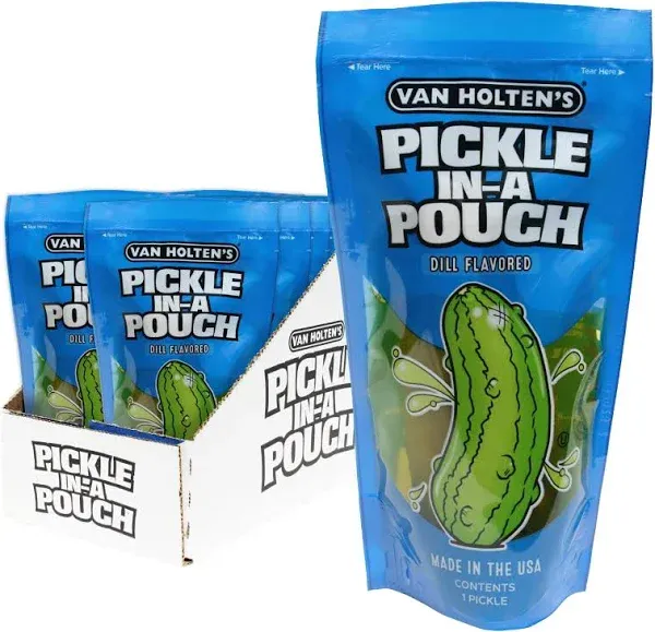 Van Holten's Pickles - Jumbo Hot Pickle-In-A-Pouch - 12 Pack