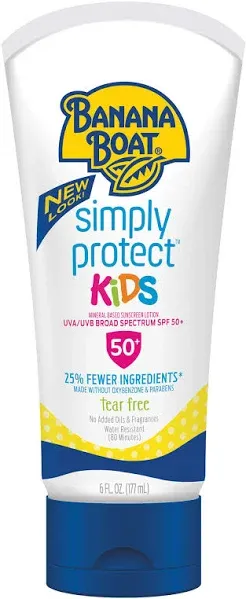 Banana Boat Baby Mineral SPF 50 Sunscreen Tear Free (6oz / 177mL)  Exp. 1/2026