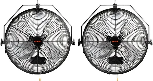 VEVOR Wall Mount Fan 18 inch Manual 360-Degree Tilt Adjustment 3-Speed High Velocity Max.