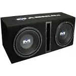 MTX Magnum MB210SP 800w Dual 10” Subwoofers+Ven<wbr/>ted Sub Box/Amp Package+Amp Kit