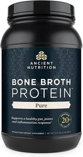 Ancient Nutrition ATN-02002 Bone Broth Protein Powder, Chocolate - 20 Servings