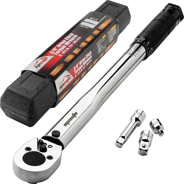 3/8&#034; Drive Click Torque Wrench 10-80 Ft-Lb / 13.6-108.5 Nm Chrome