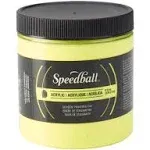 Speedball Acrylic Screen Printing Ink Fluorescent Yellow 8 oz.