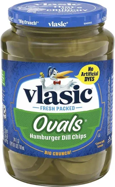 Vlasic Ovals Hamburger Dill Pickle Chips