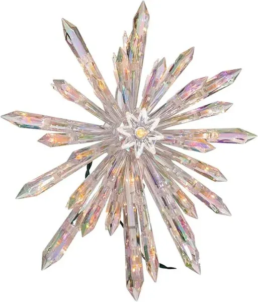 Kurt Adler 30-Light Crystal Snowflake Treetop