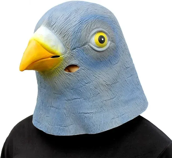 CreepyParty Pigeon Mask Costume Novelty Halloween Costume Party Animal Mask Latex Birds Head Mask Pigeon Mask