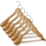 Casafield Wide Shoulder Wooden Suit Hangers