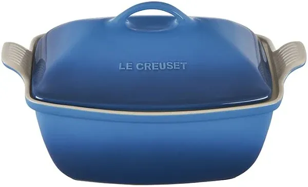 LE CREUSET DEEP COVERED BAKER 4.5QT &#034;VOLCANIC&#034;  Gently Used