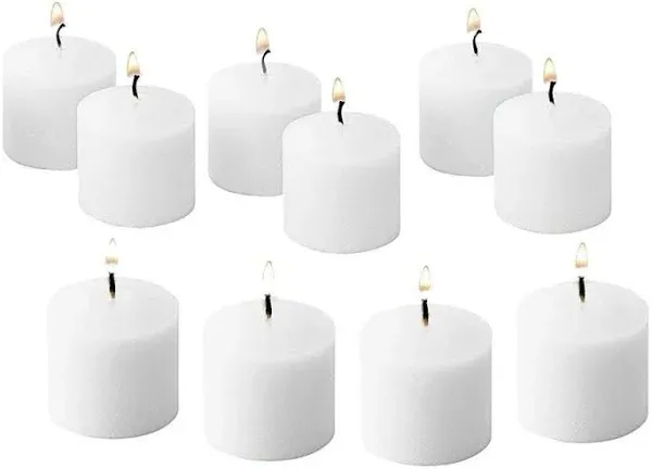 10 Hour White Votive Luminary Candles, Bulk Set of 432